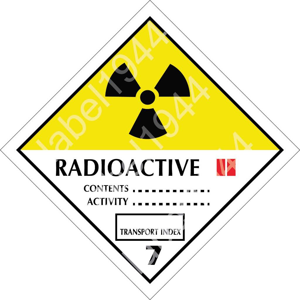 ป้ายกัมมันตรังสี RADIOACTIVEสติ๊กเกอร์เคลือบกัน UV อายุการใช้งาน 3-5ปี