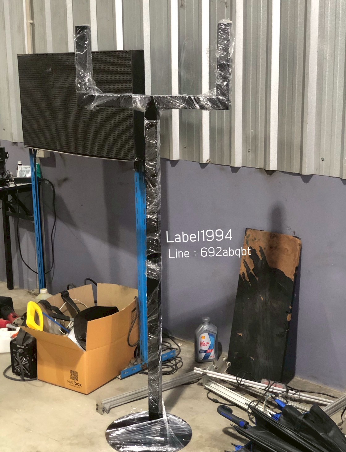 เสาตั้งป้าย(Powder Coating) สีดำ รับประกันเสานาน1 ปี เต็ม พ่นสีบราเดอร์โค้ด